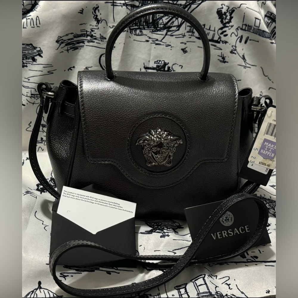 Versace La Medusa Metallic Crossbody Shoulder bag